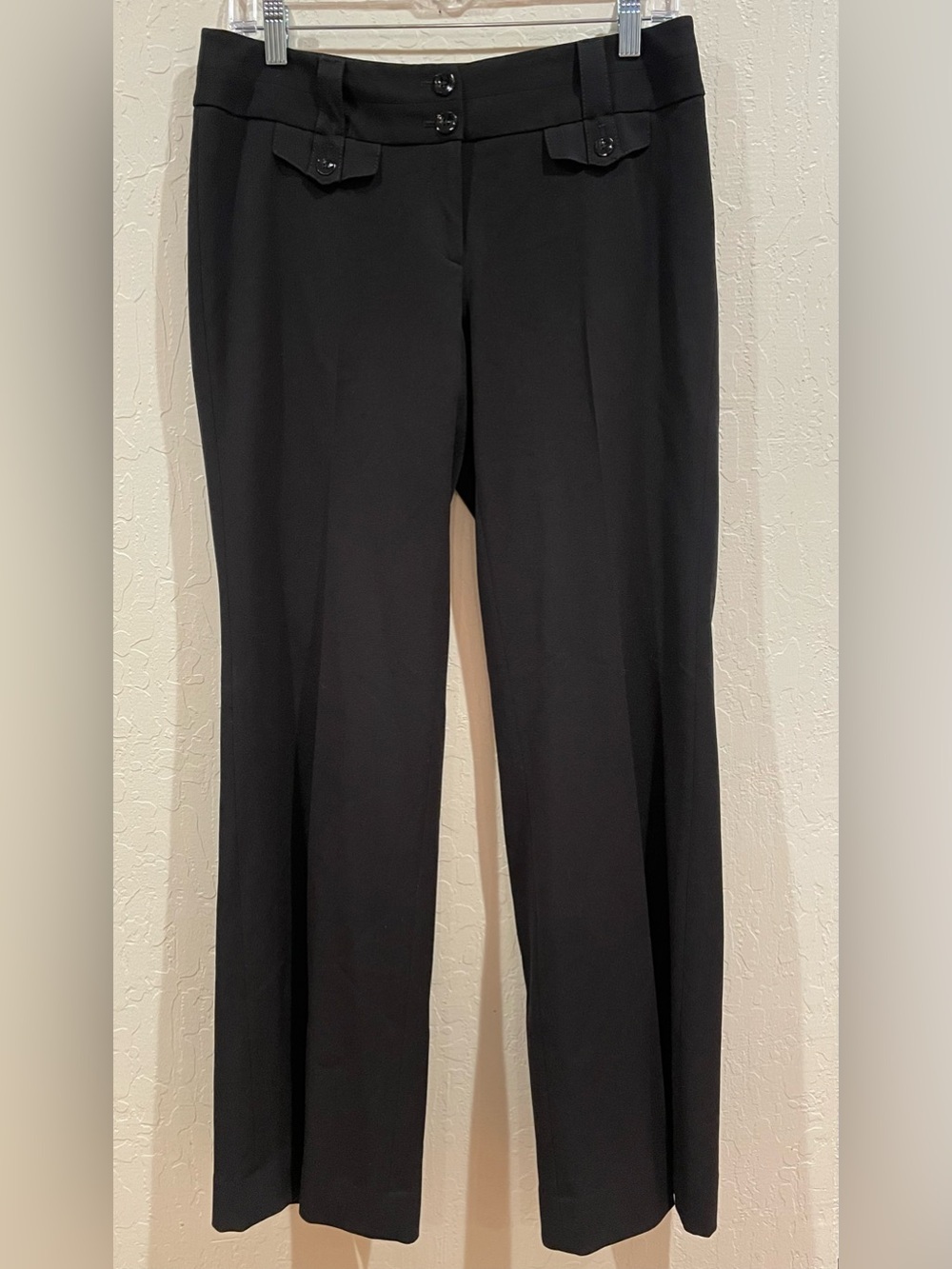 White House Black Market Legacy Fashion Flare Black Work Trousers 6R